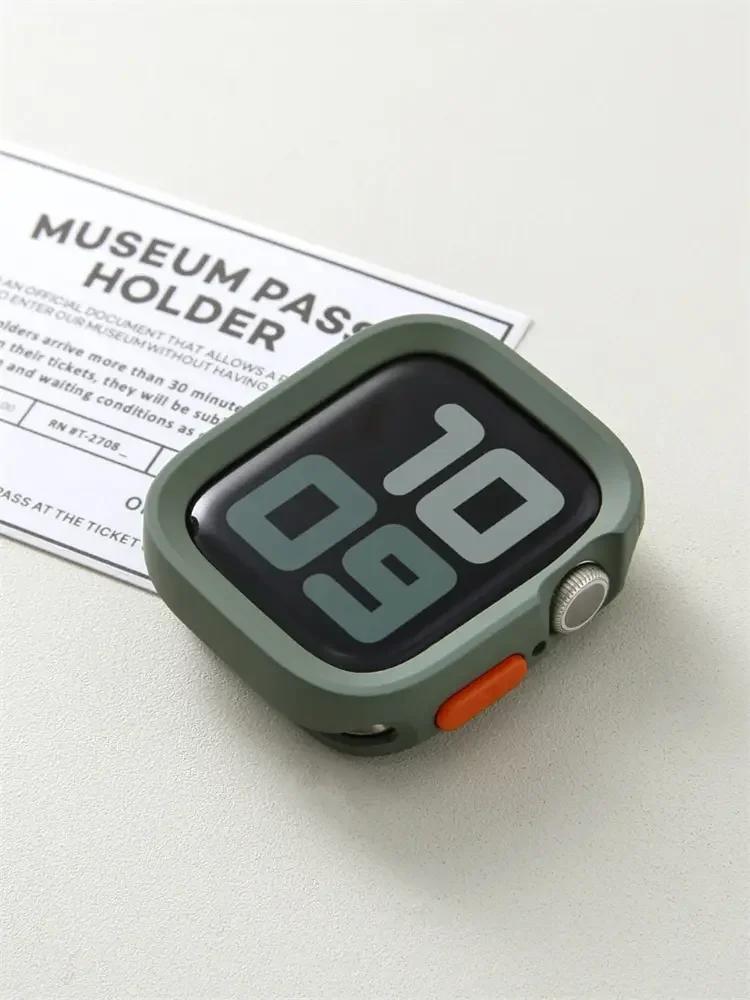 Candy Silicone Case+Strap For Apple Watch Series 9 8 7 45mm 41mm Band SE 6 5 4 44mm 40mm Nylon Correa Strap Iwatch Ultra 2 49mm