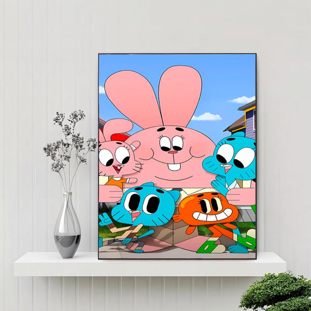 Smurfs Movie Poster 5D Diamond Painting Round Diamond Rhinestones Mosaic Diamond Embroidery Wall Paintings Rhinestones Gift Frameless