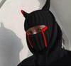 Y2K Style Crochet Halloween Party Cow Horn Parent-Child Ski Mask Hat