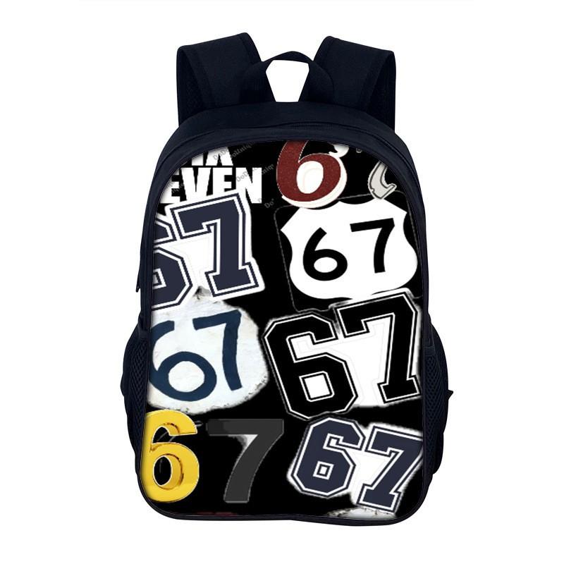 Lightweight School Backpack Teens With Character Print Design 20-35L Capacity Nylon Material Arc Shoulder Straps