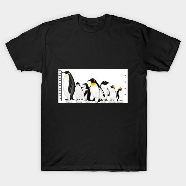 Men Black Print T-shirt Antarctic Penguins Height No-Cut Transfer Paper Print Cotton Tshirt 4XL чёрный