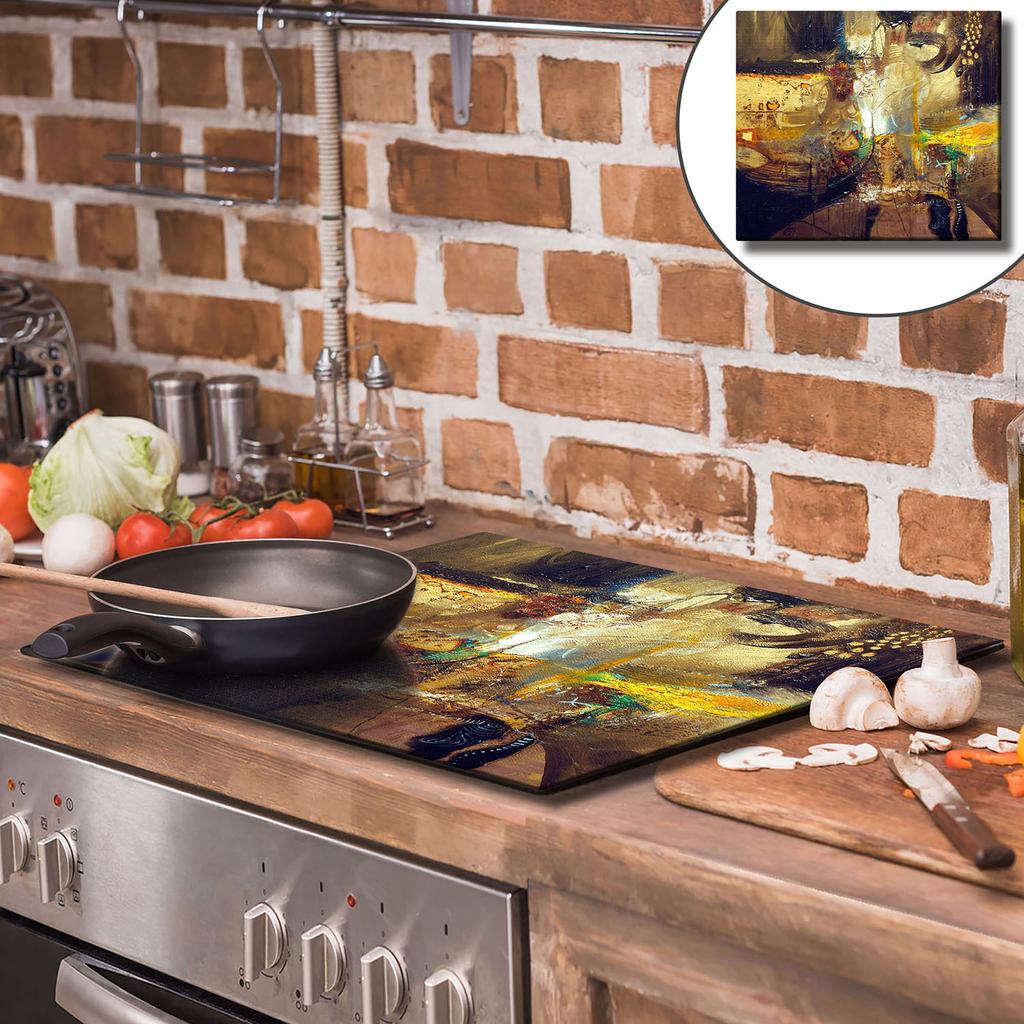 GLASS PROTECTIVE PLATE FOR STOVE 60X52 IMAGE