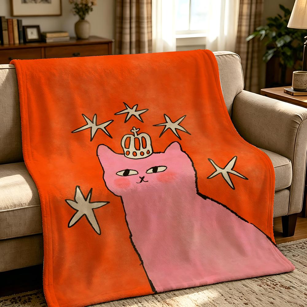 character n-niko niko niko-O Throw Thick Comfort Flannel Quilt, Multi-scene Use Indoor Outdoor Daily Nap