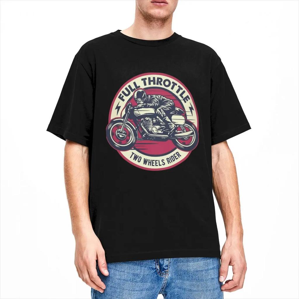 Summer Full Throttle Cafe Racer Rockabilly Biker Shirt Merch Men Women Awesome Motorcycle Motor T-shirt