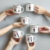 Alphabet Blumen A-Z Vintage Emaille Kaffee Tee Tassen Urlaub Camping Getränke Saft Bier Tassen Zuhause Büro Milch Tasse Geburtstagsgeschenke