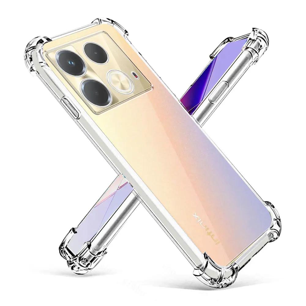 EUCAGR Hülle für Infinix Note 40 4G Klare Silikon Weiche Rückseite für Infinix Note 40Pro Hülle Infinix Note 40 Pro Plus Fundas