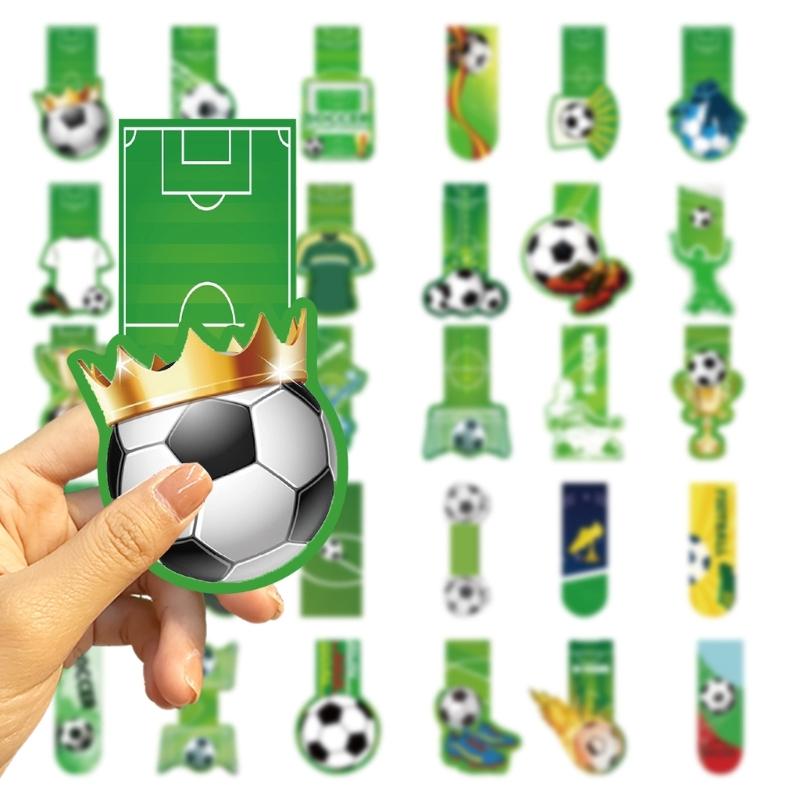 30Pcs Football Paper Bookmarks for Book Lover Writer Teacher Student Reading Bookmarks Book Page Divider for Reading