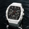 Relogio Masculino FOXBOX Men Watch Luxury Waterproof Quartz Wristwatch LED Luminous Date Sports Silicone Clock Man Watches