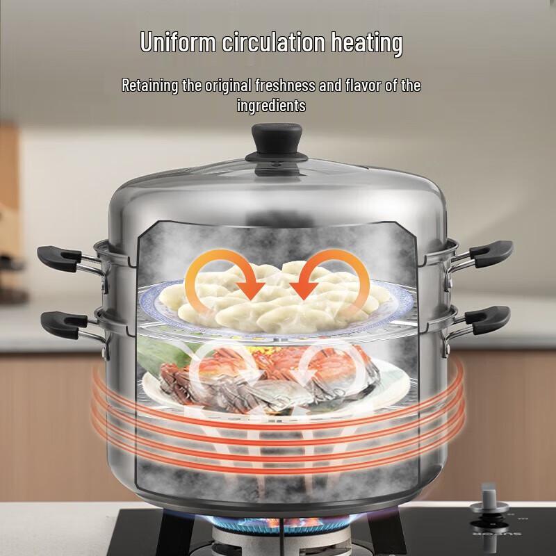 Supor Stainless Steel Double-Layer Steamer Soup Pot