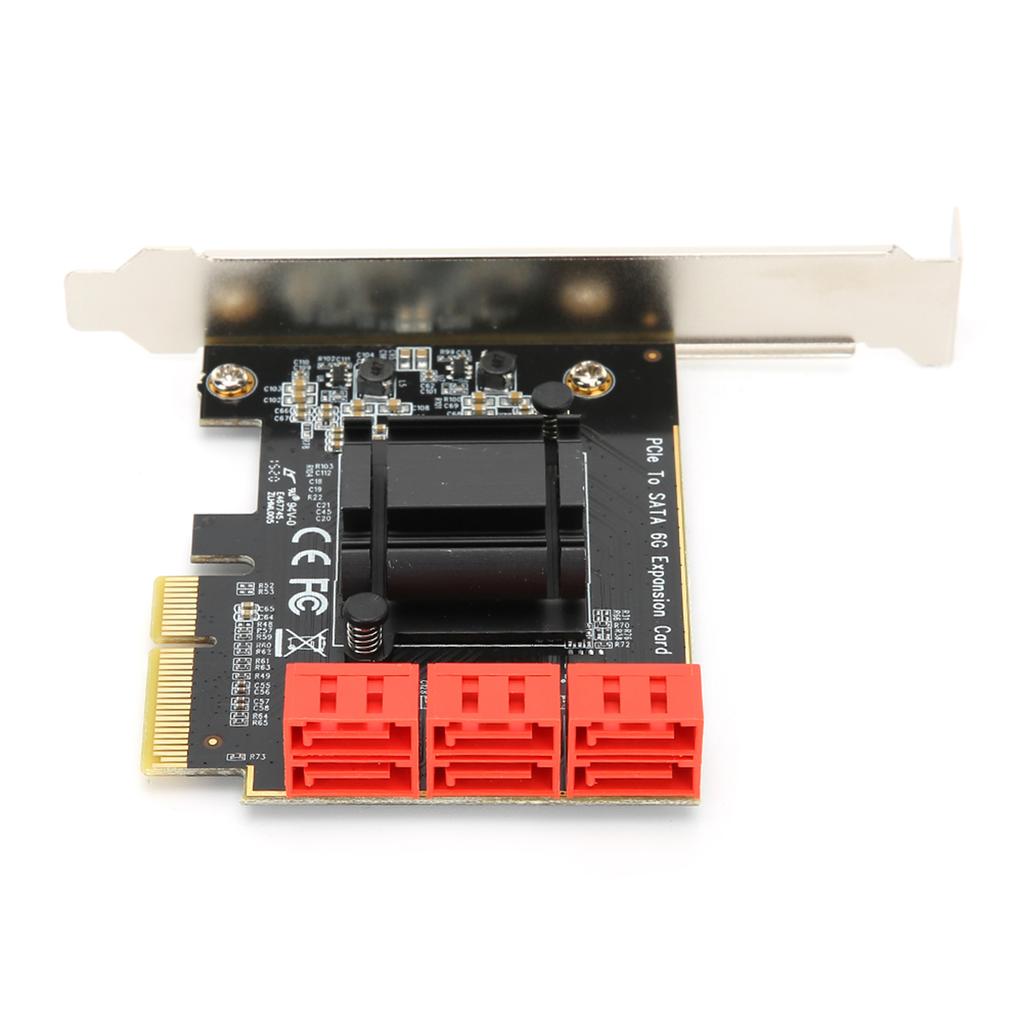 Expansion Card Computer Accessory PCI E To 6 Port SATA 3.0 6G for NAS LINUX WIN XP