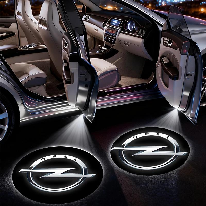 For Opel Vauxhall Corsa Astra Insignia Zafira Combo Mokka-e Logo Wireless Courtesy Car Door Projector LED Welcome Lights Decor