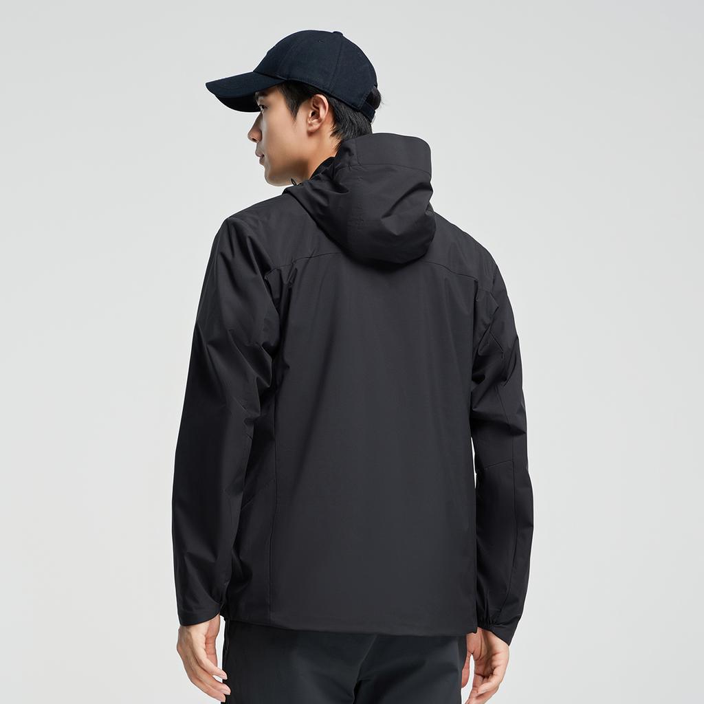 Outdoor sports jacket with men's fleece warm hooded casual simple versatile jacket