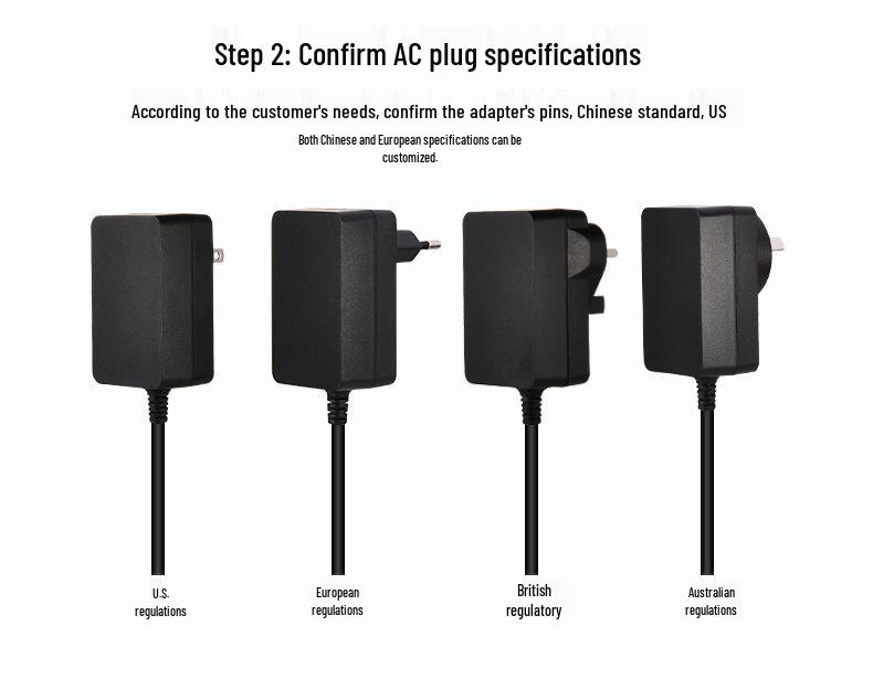 12V 1A/2A/3A Power Adapter & 5V 1A/2A/12V 2A/5A Cable for Fan/Router