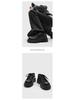 Men's British Style Height Increasing Derby Shoes - Black Leather, Thick Sole, Casual or Wedding Wear
