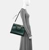 [Pre-Owned] Zumi Double G Buckle Leather Large Capacity Shoulder Crossbody Tote Bag Medium - Very Good #KV32HG
