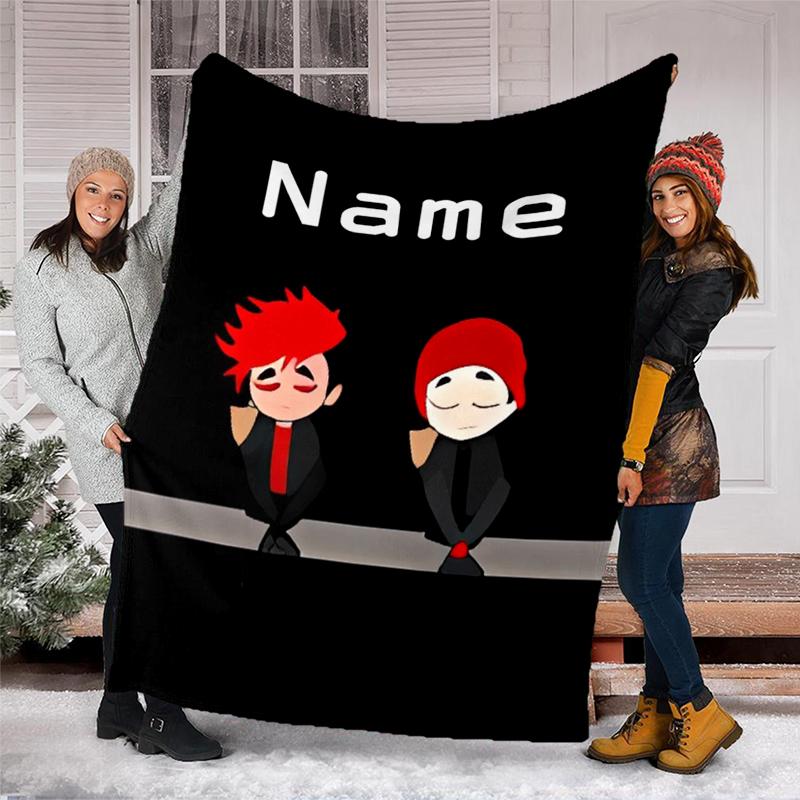 Personalized Custom Name Blanket - twenty one pilots Print Design,Blanket for Sofa,Bed,Travel,Camping - Soft and Warm, Great Gift