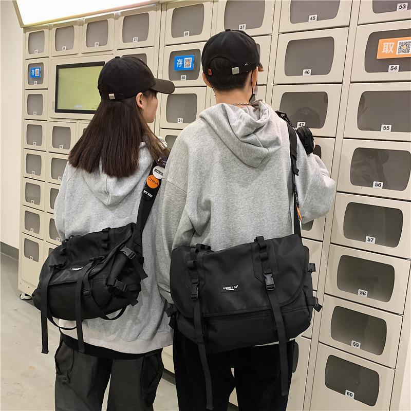 Large Capacity Techwear Style Hip Hop Messenger Crossbody Bag Men Women Multifunction Combined Single Shoulder Travel School Bag
