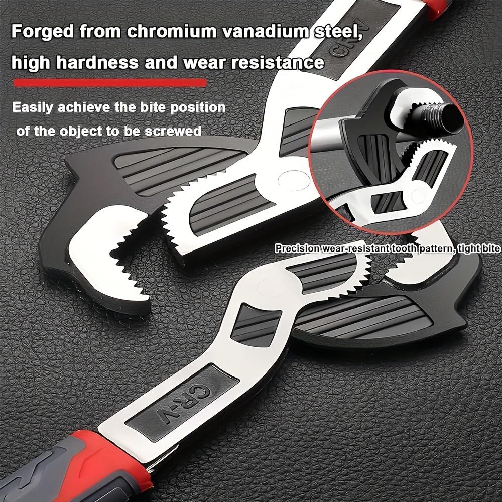 Rollgabelschlüssel, 6”/8”/10”/12” Rohrzange, Maulöffnung 9/32 bis 1-11/16 Zoll, für Auto, Fahrrad, Sanitärreparaturen