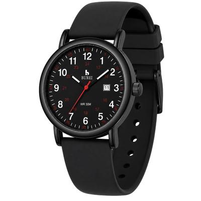 Ladies' Analog Quartz Wristwatch Waterproof Thin Night Light Easy-to-Read Dial Silicone Gel Band Casual Business Women's Watch Black