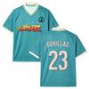 Gorillazs Fußballtrikot Alben The Mountain Netz-Trikot Damen Herren Freizeit Atmungsaktives T-Shirt V-Ausschnitt Kurzarm Kleidung