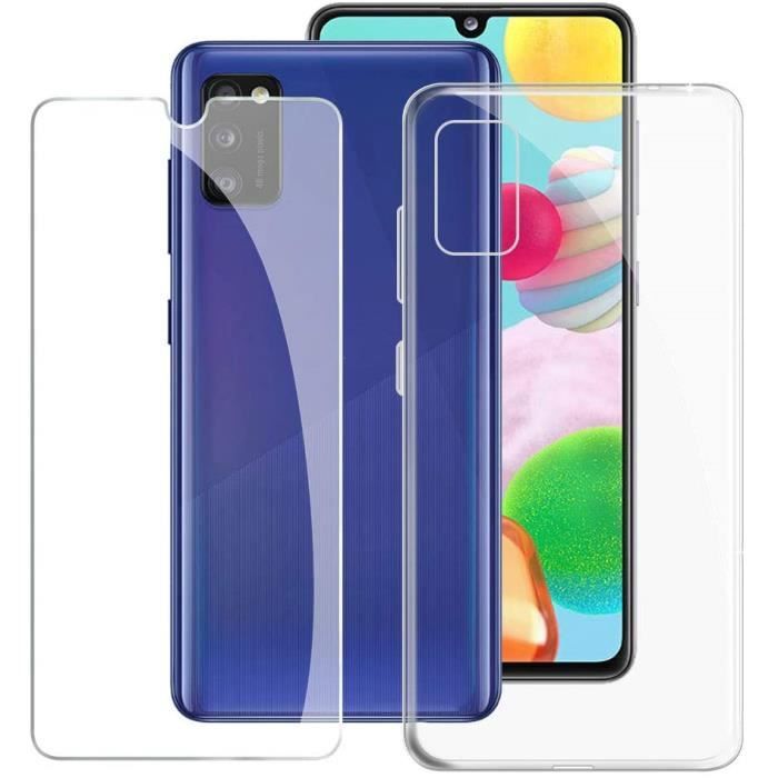 Coque de téléphone - Samsung - Galaxy A41 - Silicone TPU - Verre Trempé - Résistant aux Rayures