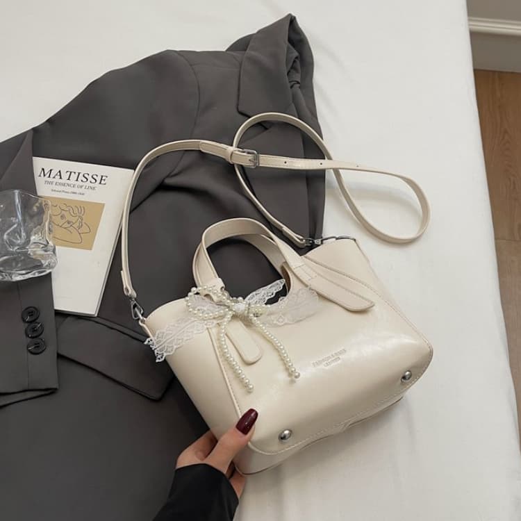 Glossy portable tote bag women's shoulder messenger bag