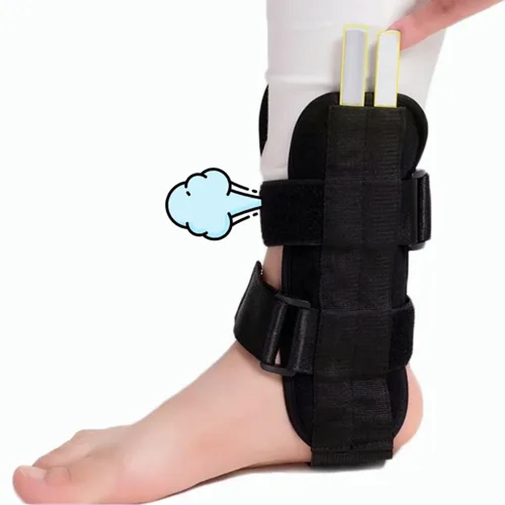 Ankle Stabilizer Fixation Adjustable Ankle Stabilizing Splint for Injury Recovery Basketball Black
