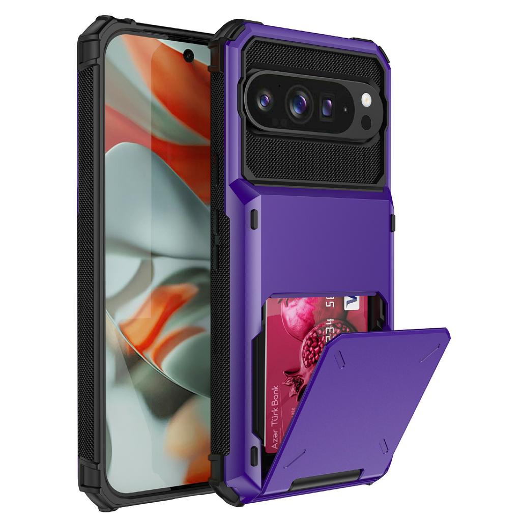 For Google Pixel 10 Pro XL Case PC+TPU Dual Layer Back Phone Cover with Card Holder