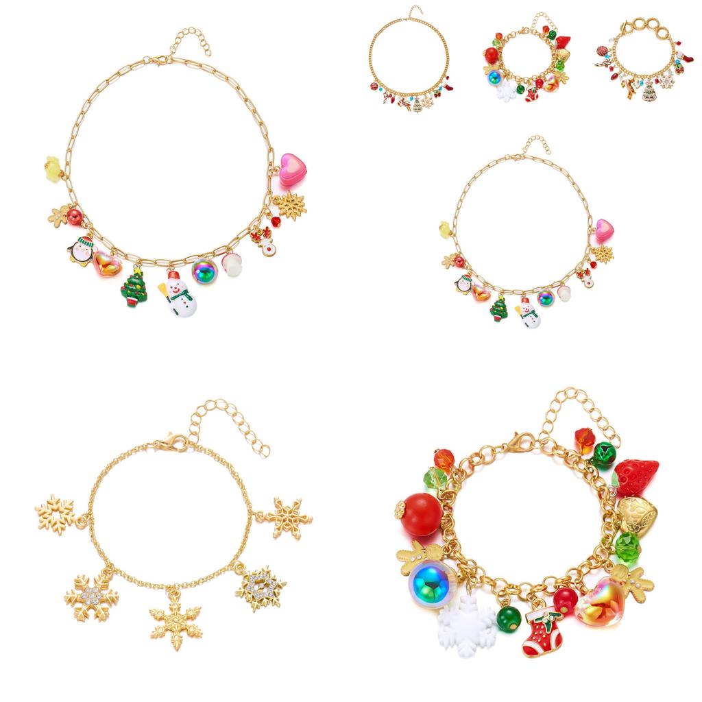 Festive Christmas Animal Jewelry Collection With Zinc Alloy Chains And Seasonal Charms For Men Women