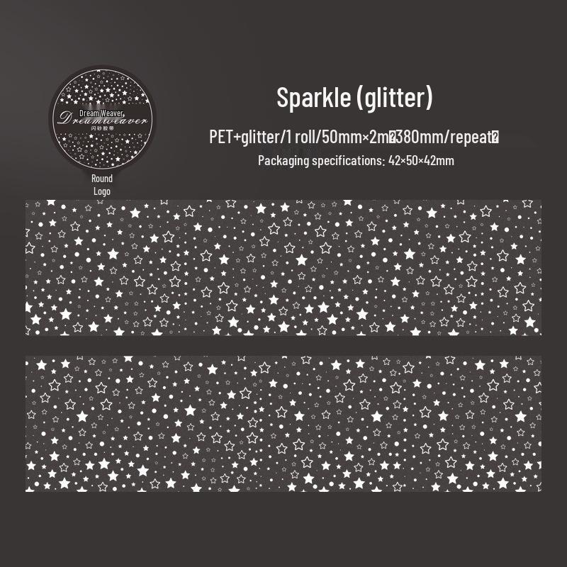 Beautiful Day Glitzer Sand Masking Tape - Dream Weaver Star Serie Loop Aufkleber