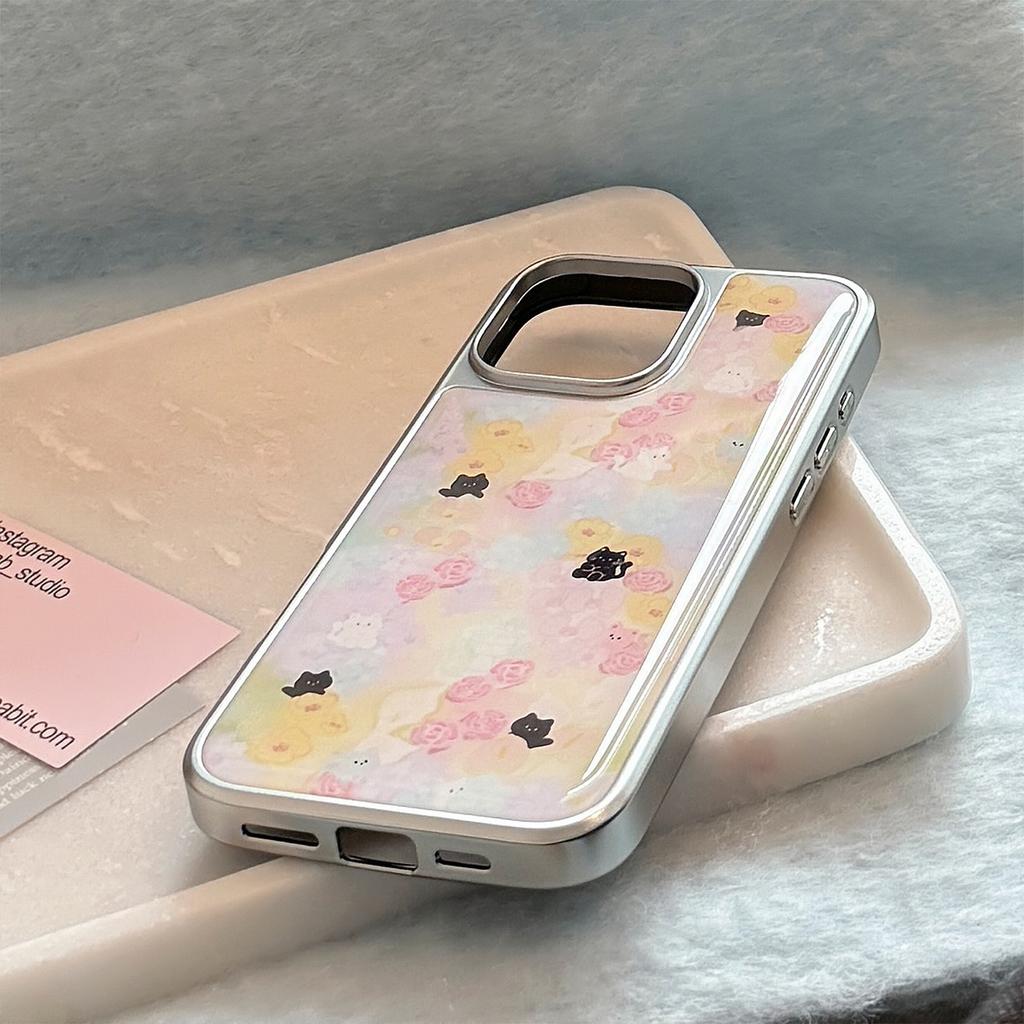 Flower Sea Meow Odpowiedni 16 Apple 15pro Max Etui na telefon komórkowy Iphone 14 Klej kroplowy 13 Wiosna 15 Huawei