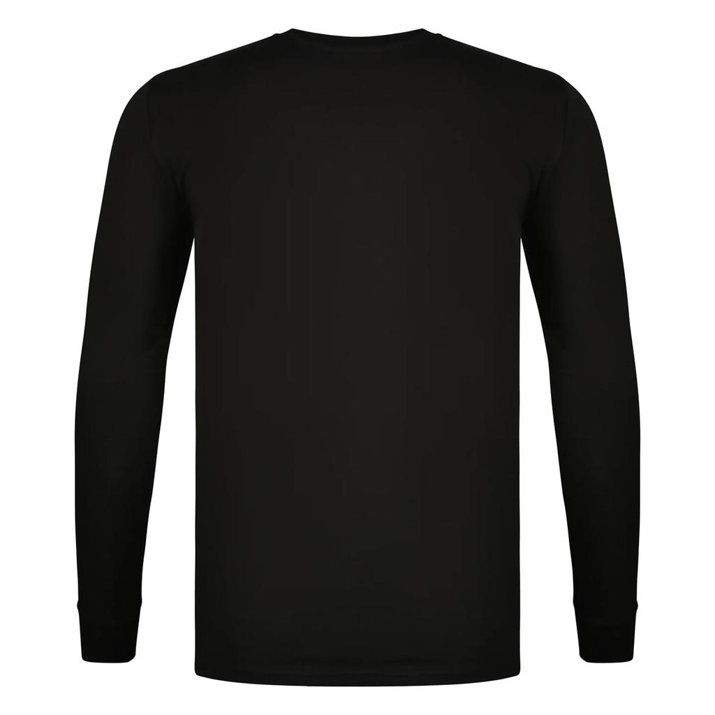 SikSilk Mens Essential Crew Neck Slim Long-Sleeved T-Shirt