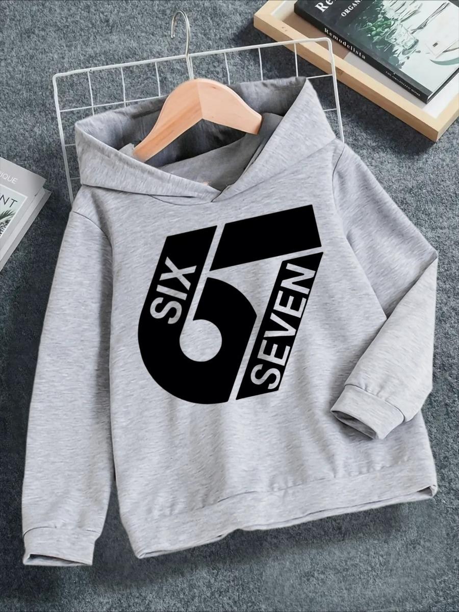 Kukebang Lente Herfst Grappige Cartoon Teal A Brain Rot 67 Zes Zeven Kinder Hoodies Jongen Mode Baby T-shirts Tops Hoodies 160