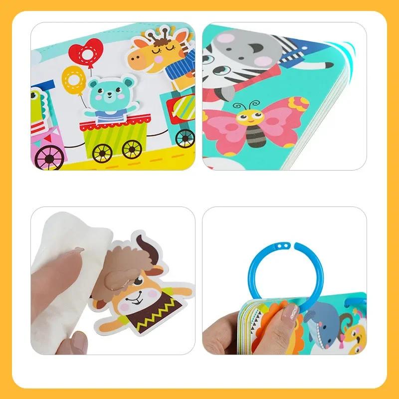 Kid Quiet Busy Book Montessori Baby Educational Toy Pasture Friut Animal Sorting Match Game Baby Sticker Toy for Child Book Gift