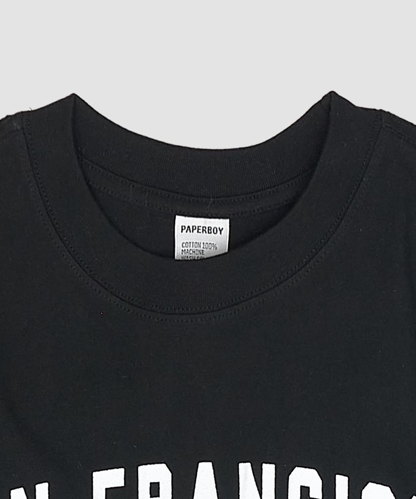 PAPERBOY San Francisco 91 Short Sleeve T-Shirt - Black