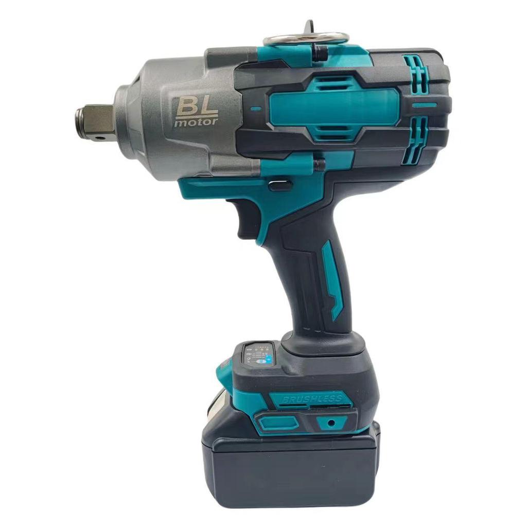 Makita Style Brushless High Torque Electric Impact Wrench with Rechargeable Lithium Battery for Auto Repair