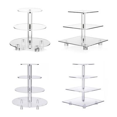 Acrylic Cupcake Dessert Display Stand Multilayer Display Shelf Jewelry Rack Dessert Display Stand for Figures Cupcake