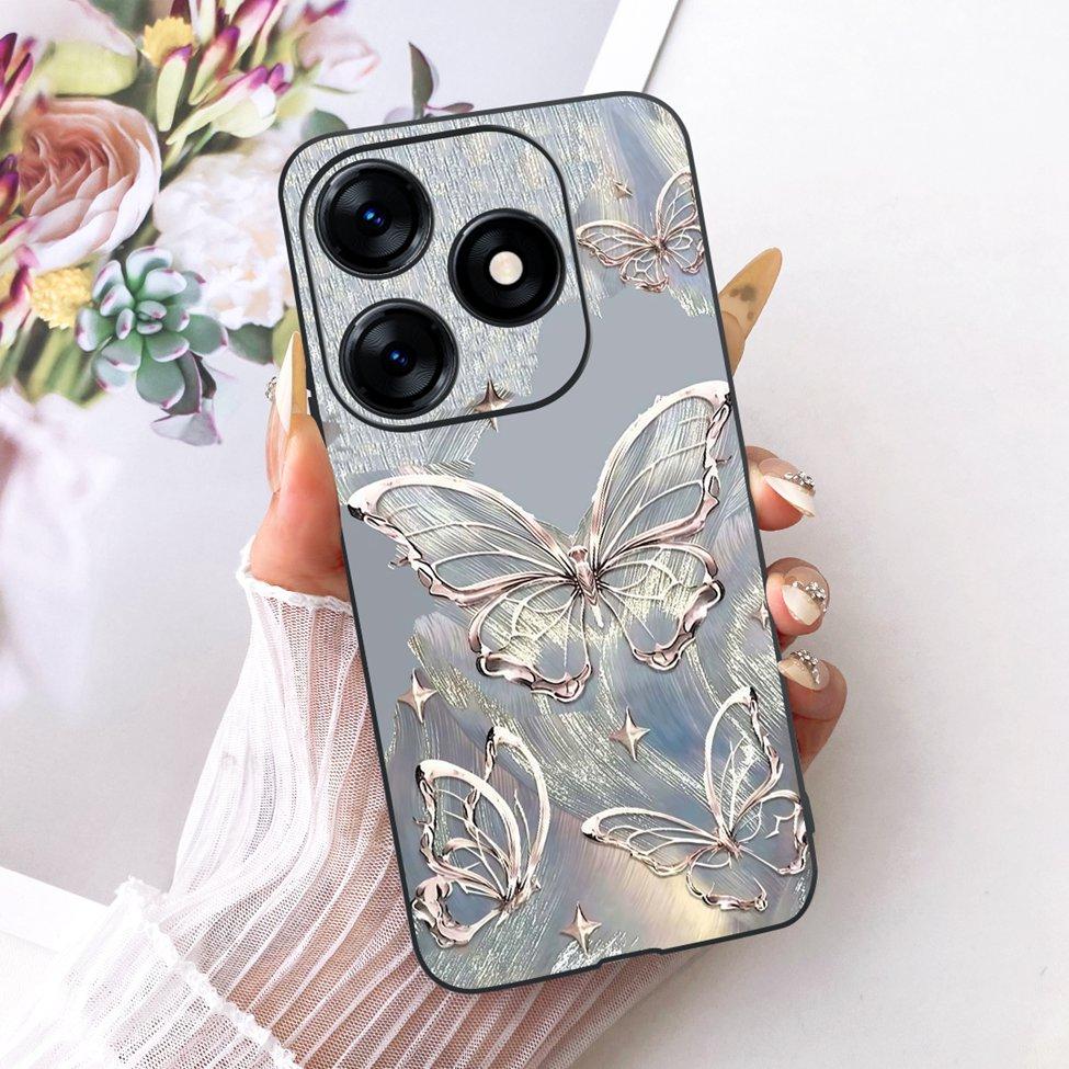 Case For Tecno Spark 10 Cover KI5q Cute Cat Fashion Butterfly Painted Casing For Techno Spark 10 Bumper