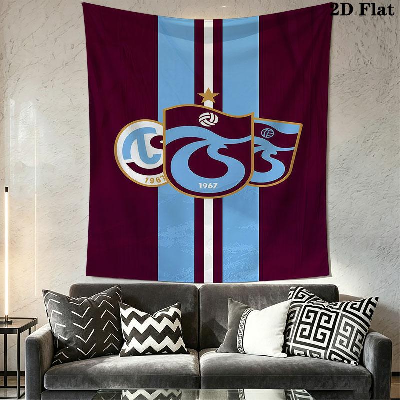 Trabzonspor logo Wall Hanging Printed Fabric Blanket Decorative Tapestries for Bedroom Living Room Home Decor