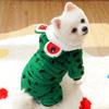 Autumn Winter Warm Frog Costume 4-Legged Pet Onesie for Small Dogs - Fluffy Warm Puppy Hooded Clothing (Cute Animal Style)