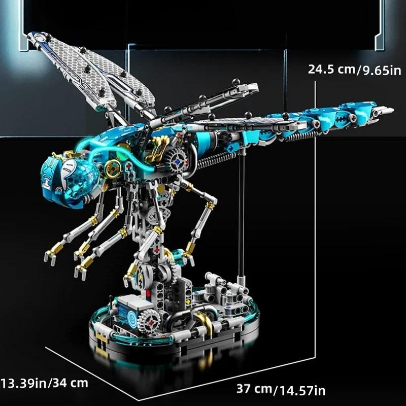 866 Teile MOC Kreatives Libellen Mechanisches Modell Bausteine Set DIY Konstruktionsspielzeug STEM Lernen für Kinder Erwachsene Set