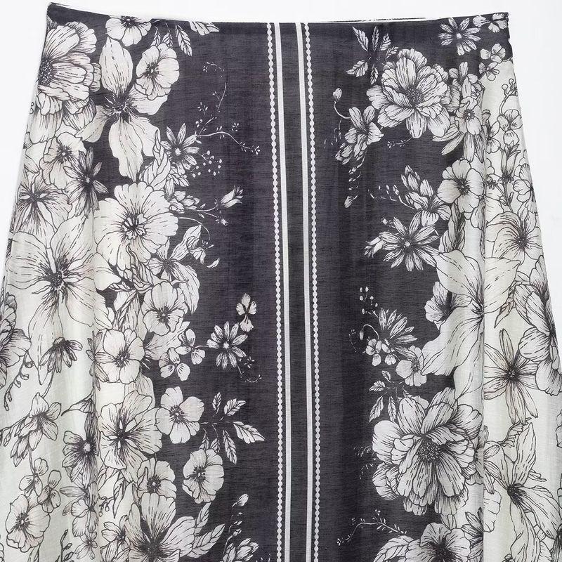 Kaslead New Women Clothes Western Style Fashion Simple and Versatile Fluffy Half Body Long Dress