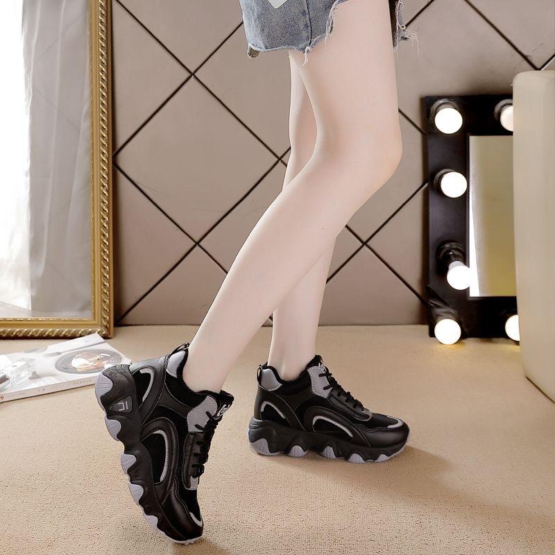 Women Sneakers Cotton Shoes Thick Sole Plush Winter New Soft Sole Lace Up Platform Fashion Warm Wear-Resistant Casual Shoes