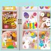 Xh107 Cute Cartoon Easter Bunny Static Window Stickers For Family Interaction Decor