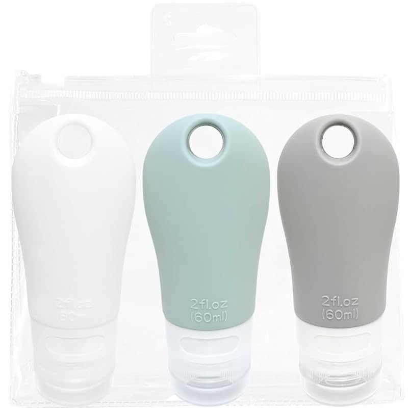 

[Recommended by active CA] Chicer_Travel bottle set of 3 With transparent pouch travel set travel supplies refill bottle trip Convenient goods shampoo