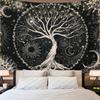 Tree of Life Tapestry Sun and Moon Galaxy Stars Wall Hanging Bohemian Mandala Bedroom Decor