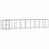 Vidaxl Dog Pen, With Roof, Steel, 21.78 M²