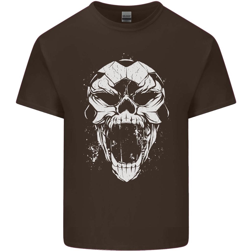 A Football Skull Footy Soccer Unisexs Light Cotton TShirt