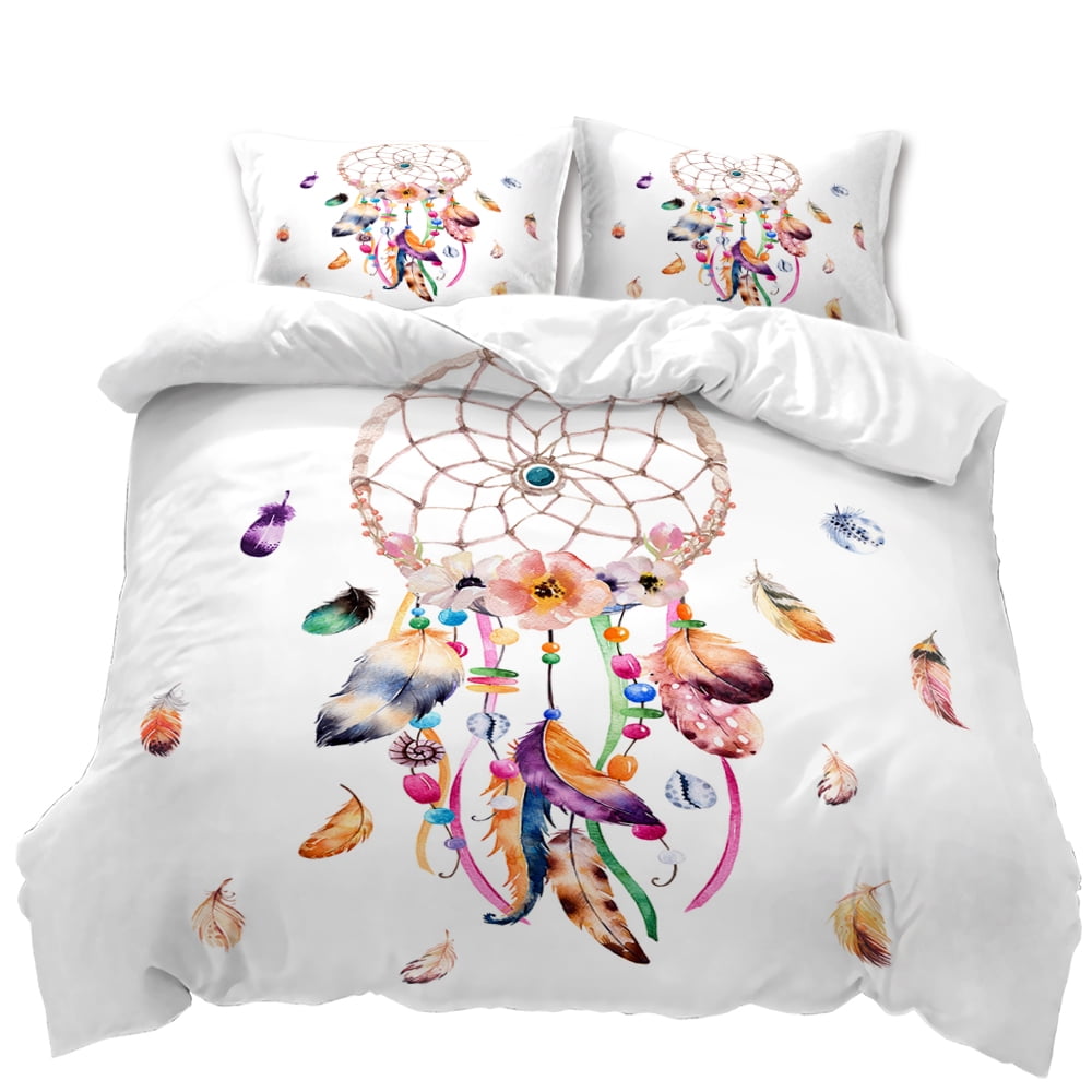 

Comforter Printed Dream Catcher Design Queen Size Bedding Not Fading Soft And Comfortable.Suitable Boys And Girls Comforter (quilt)-EU Single(135*200cm)3pcs