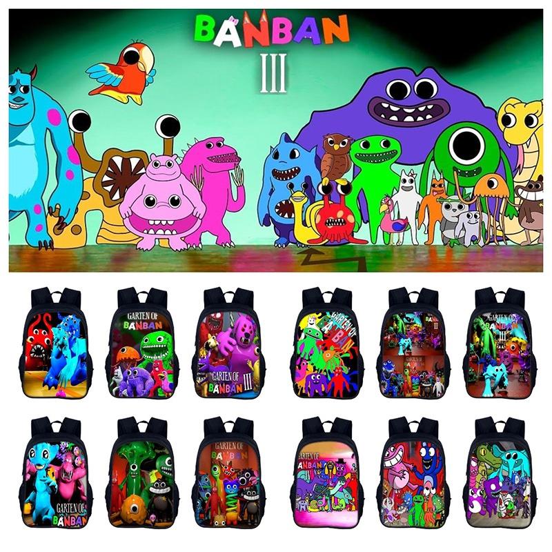 Garten Of Banban 3 40cm Cute And Colorful Cartoon Print Nylon Backpack For Boys And Girls Ideal For School